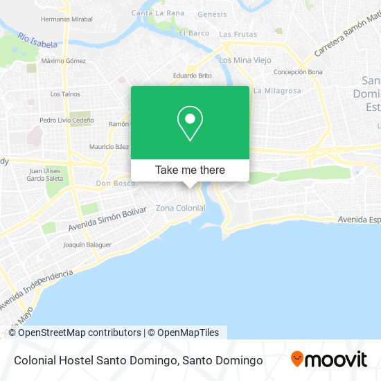 Colonial Hostel Santo Domingo map