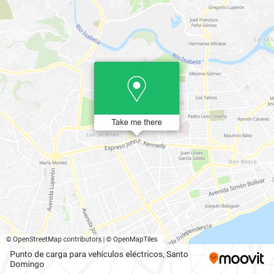 Punto de carga para vehículos eléctricos map