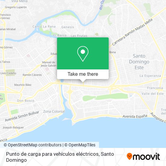Punto de carga para vehículos eléctricos map