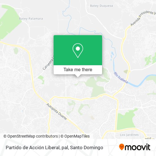 Partido de Acción Liberal, pal map