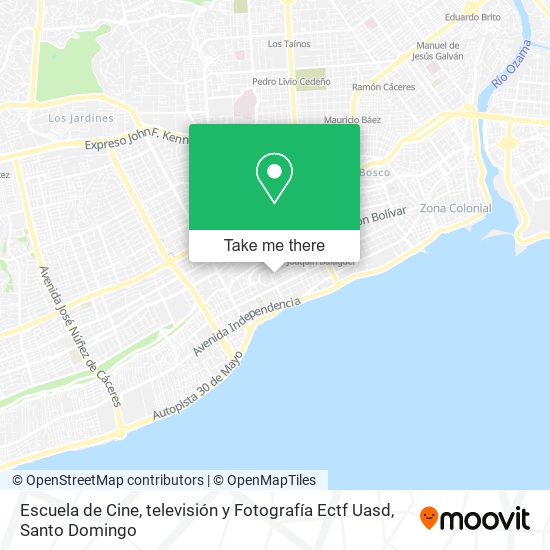 Mapa de Escuela de Cine, televisión y Fotografía Ectf Uasd