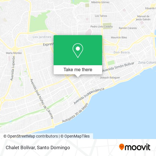 Chalet Bolívar map