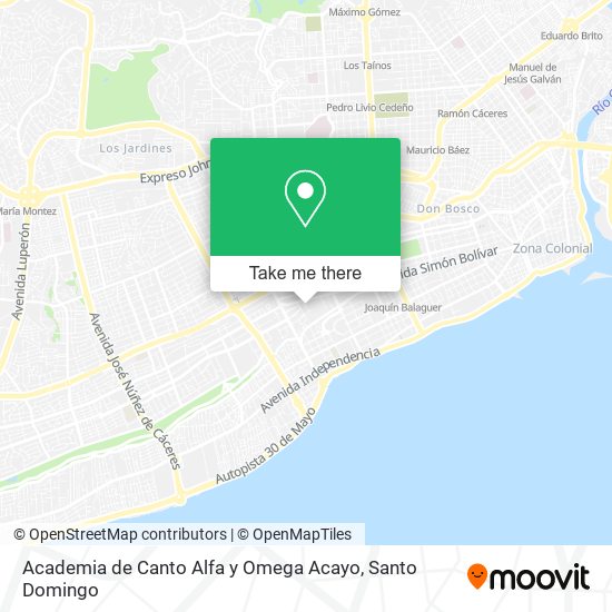Academia de Canto Alfa y Omega Acayo map