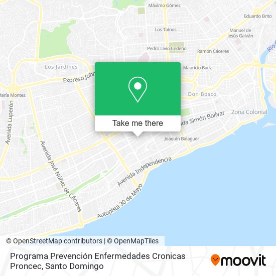 Programa Prevención Enfermedades Cronicas Proncec map