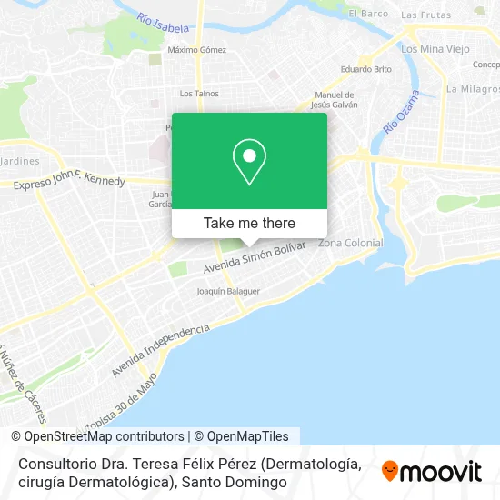 Mapa de Consultorio Dra. Teresa Félix Pérez (Dermatología, cirugía Dermatológica)