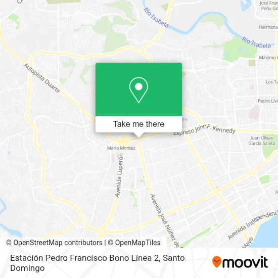 Estación Pedro Francisco Bono Línea 2 map