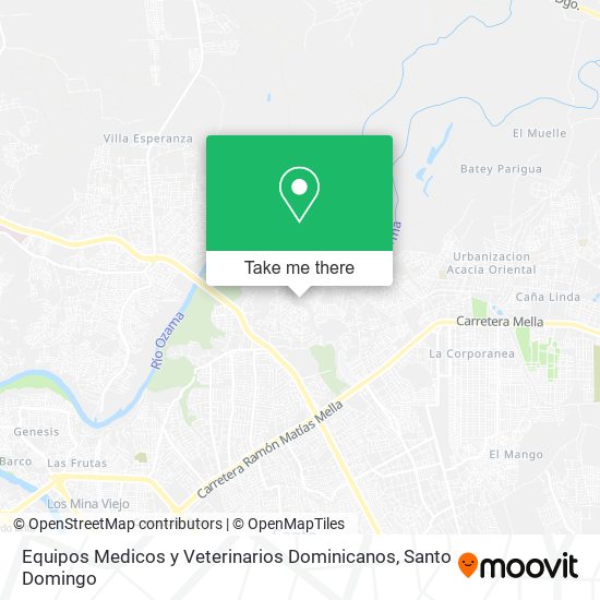 Equipos Medicos y Veterinarios Dominicanos map