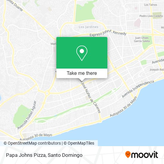 Mapa de Papa Johns Pizza