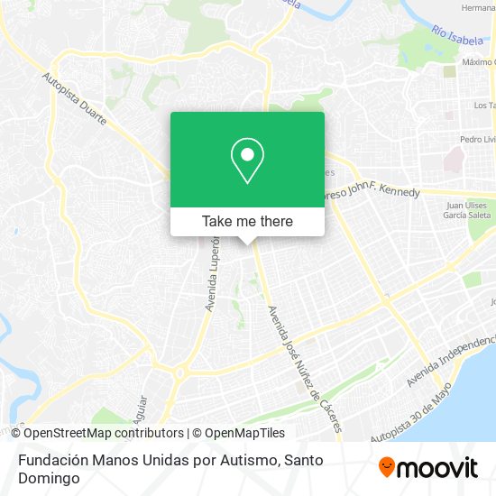 Mapa de Fundación Manos Unidas por Autismo
