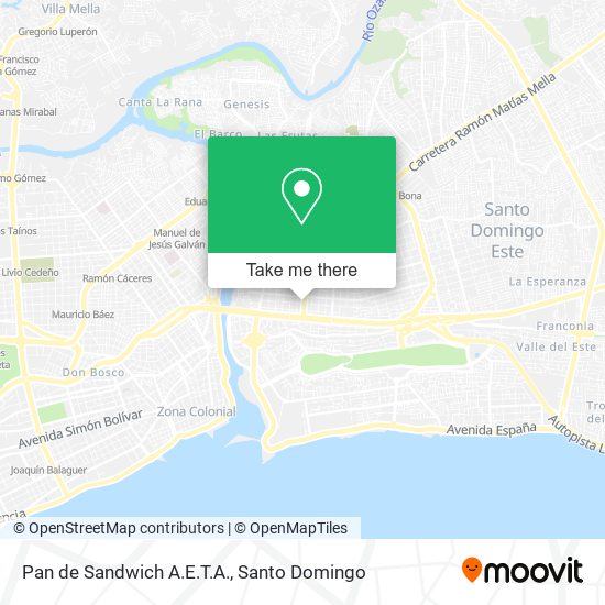 Pan de Sandwich A.E.T.A. map