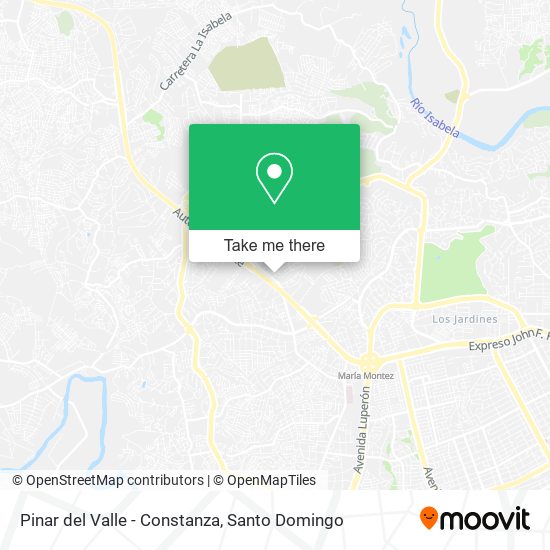 Pinar del Valle - Constanza map