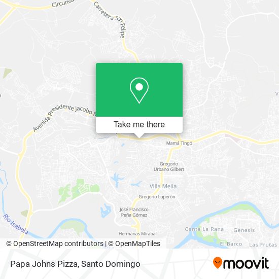 Papa Johns Pizza map