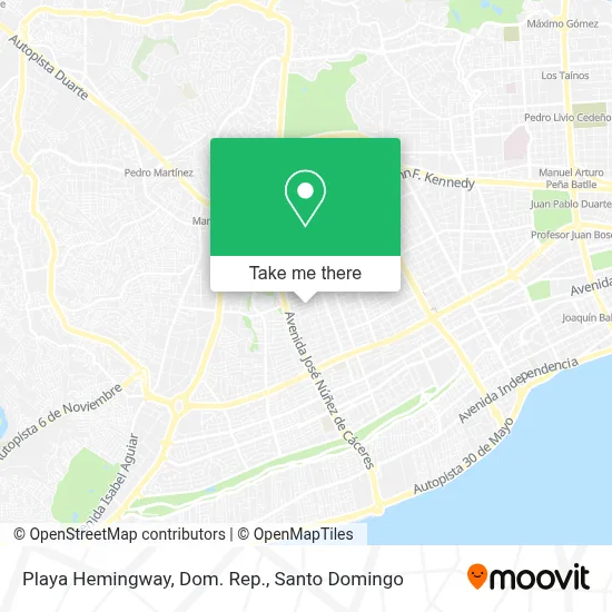 Playa Hemingway, Dom. Rep. map
