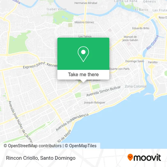 Rincon Criollo map