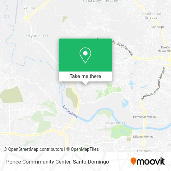 Ponce Commmunity Center map