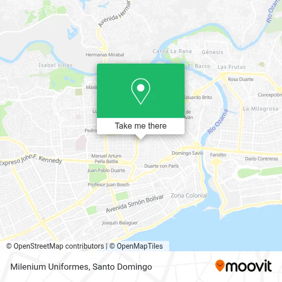 Milenium Uniformes map