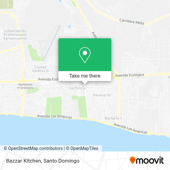 Bazzar Kitchen map