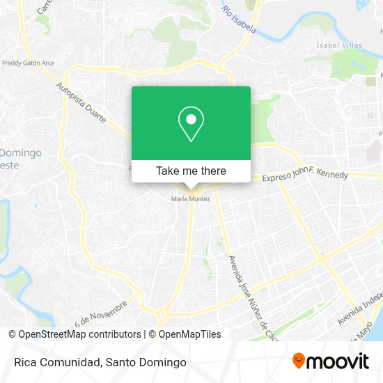 Rica Comunidad map