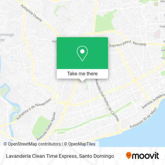 Lavandería Clean Time Express map