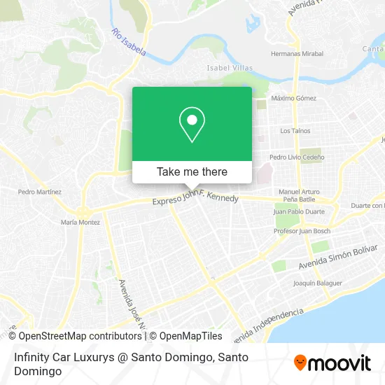 Infinity Car Luxurys @ Santo Domingo map
