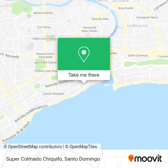 Super Colmado Chiquito map