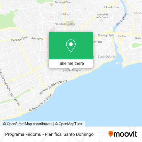Programa Fedomu - Planifica map