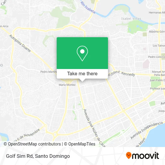 Golf Sim Rd map