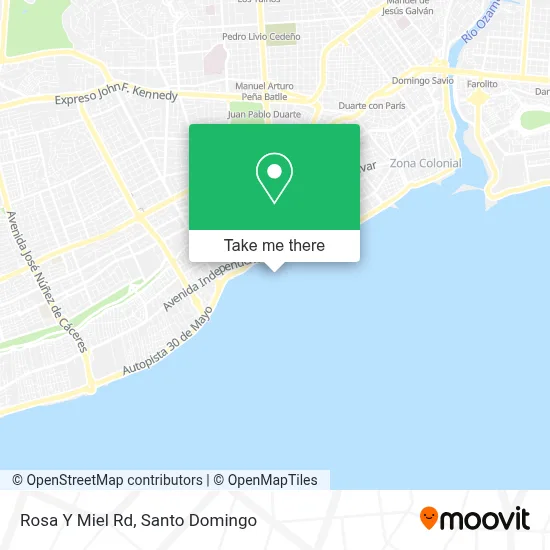 Rosa Y Miel Rd map
