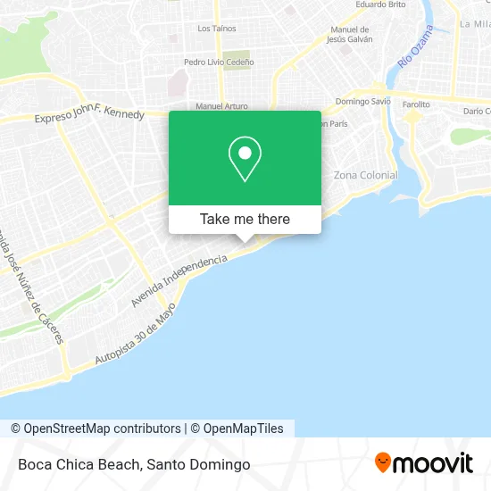 Boca Chica Beach map