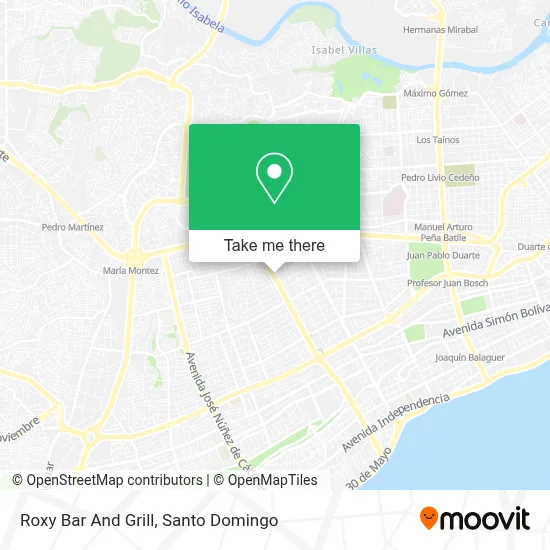 Roxy Bar And Grill map