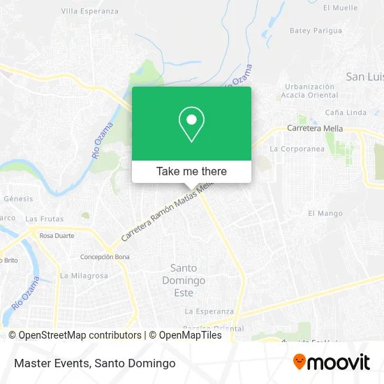 Master Events map