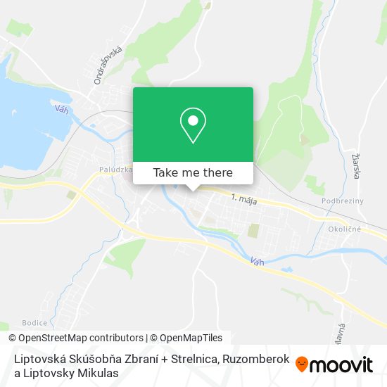 Liptovská Skúšobňa Zbraní + Strelnica map