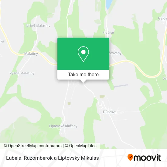 Ľubela map