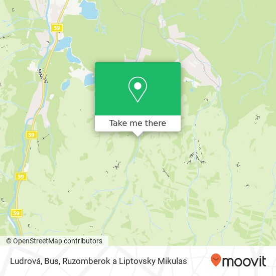 Ludrová, Bus map