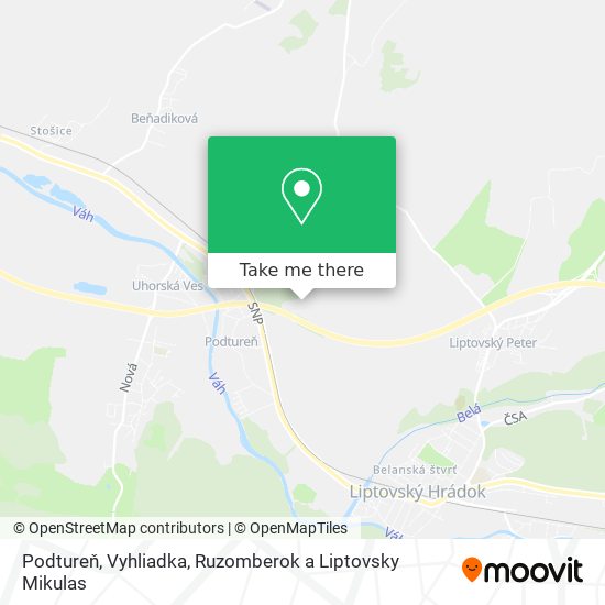 Podtureň, Vyhliadka map