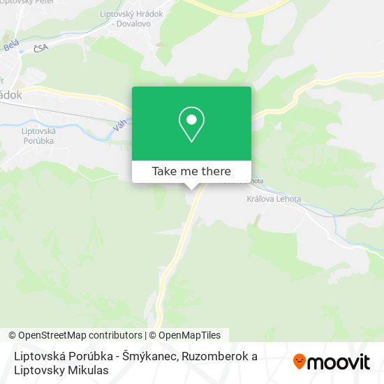 Liptovská Porúbka - Šmýkanec map