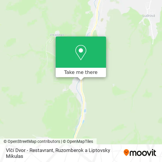 Vlčí Dvor - Restavrant map