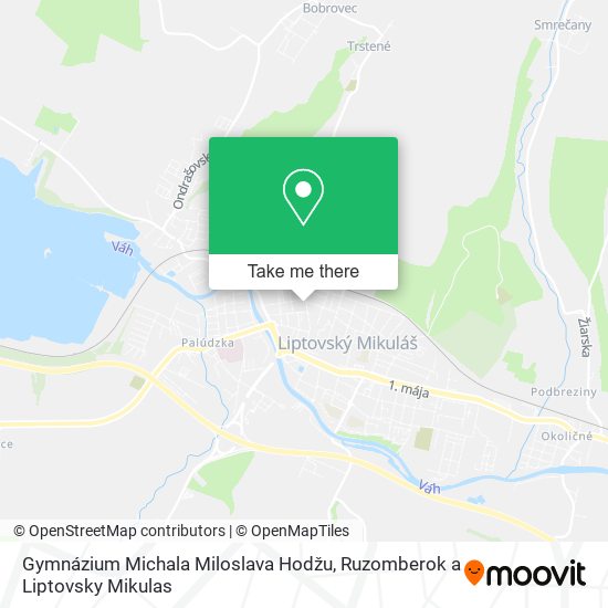 Gymnázium Michala Miloslava Hodžu map