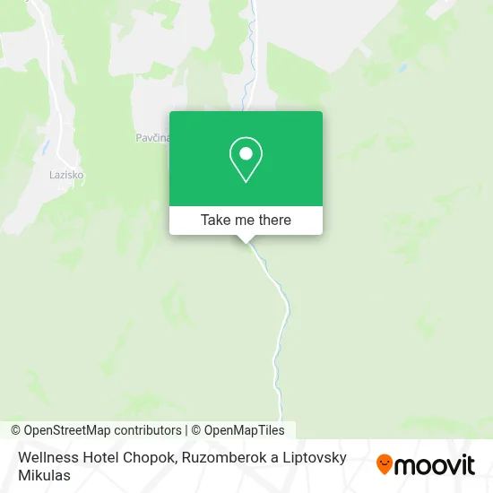 Wellness Hotel Chopok map