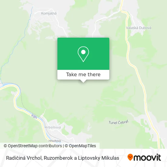 Radičiná Vrchol map