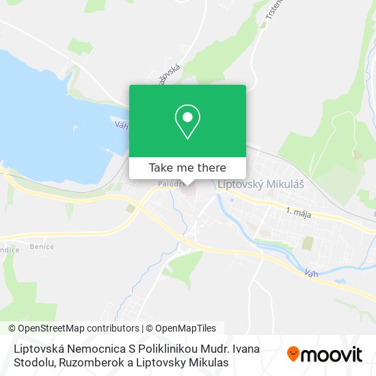 Liptovská Nemocnica S Poliklinikou Mudr. Ivana Stodolu map