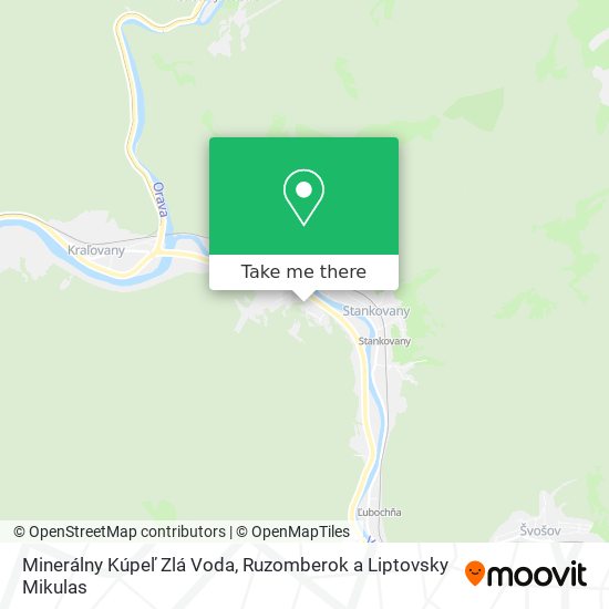 Minerálny Kúpeľ Zlá Voda map