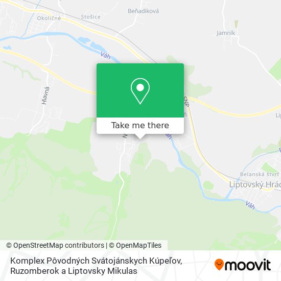 Komplex Pôvodných Svátojánskych Kúpeľov map