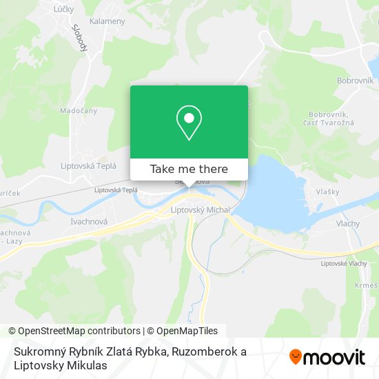 Sukromný Rybník Zlatá Rybka map