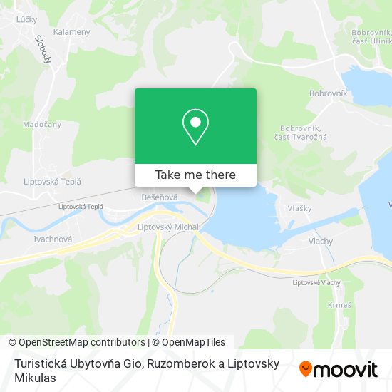 Turistická Ubytovňa Gio map