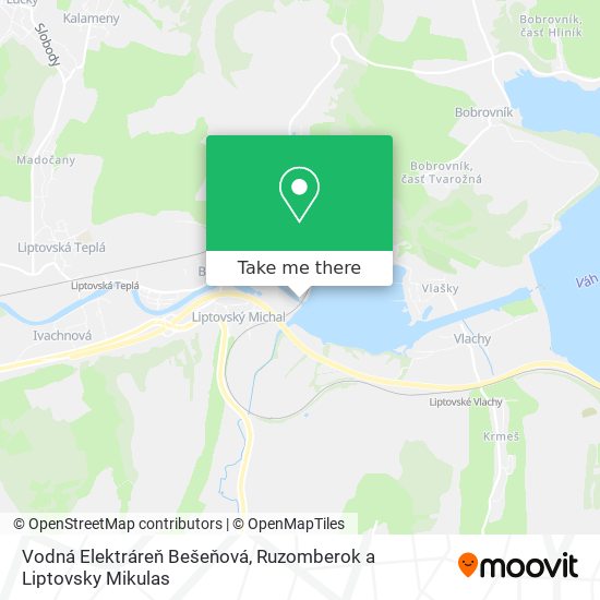 Vodná Elektráreň Bešeňová map