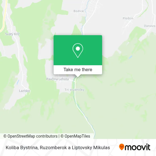 Koliba Bystrina map