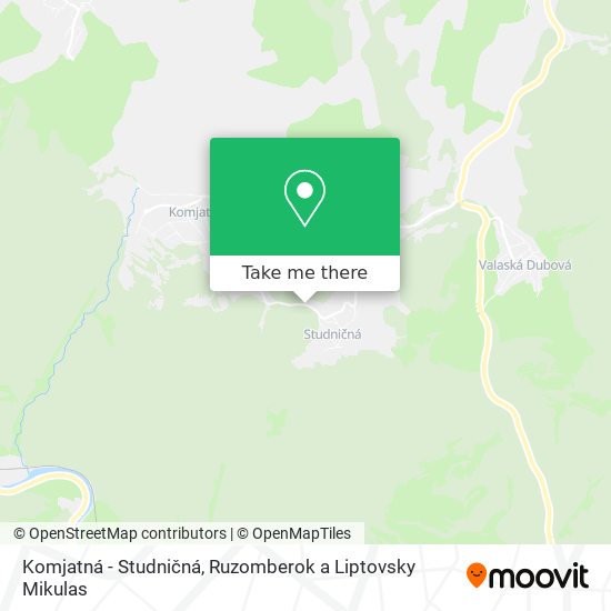 Komjatná - Studničná map