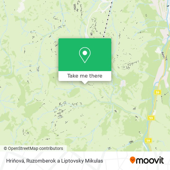 Hriňová map