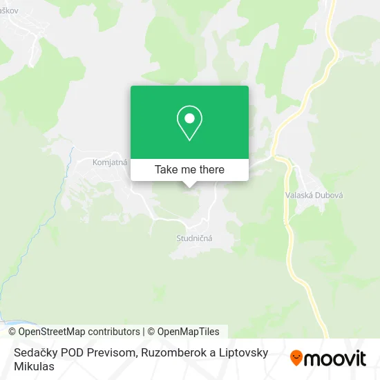 Sedačky POD Previsom map